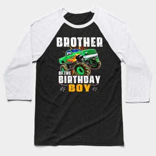 Monster Truck Family Matching Brother Of The Birthday Boy Baseball T-Shirt